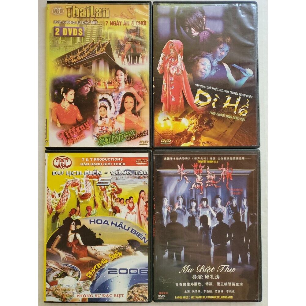 Vietnamese - Asian Travel/Culture/Entertainment DVD 4 PACK Lot 15 Good...